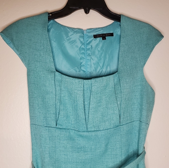 David Meister Aqua Blue Midi Dress - Picture 2 of 16